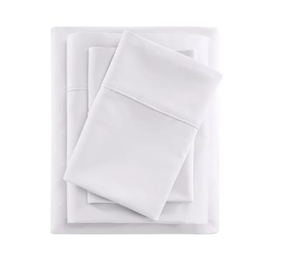 lot 125 image: Beautyrest Cooling 600 Thread Count Cotton Blend 4-Pc. Sheet Set, King. White