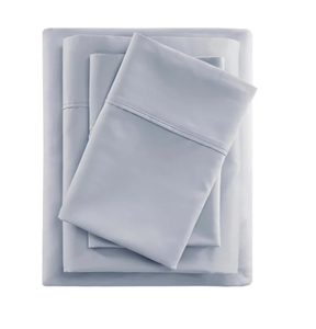 lot 127 image: Beautyrest Cooling 600 Thread Count Cotton Blend 4-Pc. Sheet Set, Full. Blue