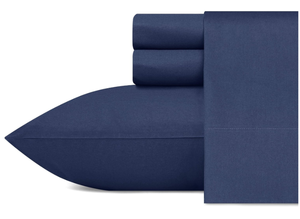 lot 134 image: Nautica - King Sheets, Cotton Percale Bedding Set, Casual Home Decor (Captains Navy, King)