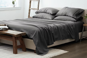 lot 148 image: King Ienjoy Home Full Microfiber Gray 6 -Piece Bed Sheet Set
