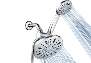 lot 153 image: AquaDance 7 Premium High Pressure 3-Way Rainfall Combo Combines The Best of Both Worlds-Enjoy Luxurious Rain Showerhead and 6-Setting Hand Held Shower Separately or Together, Chrome