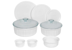lot 165 image: CorningWare French White Round Bakeware Set (10-Piece, White)