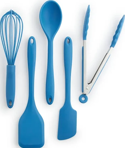 lot 167 image: Tools of The Trade 5-Piece Silicone Utensils Sets Blue
