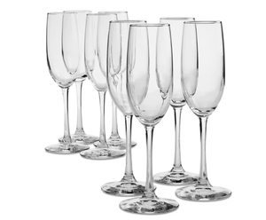 lot 98 image: Arch Studio Stemmed Champagne Glasses, Set of 7