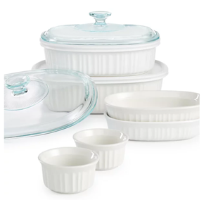 lot 339 image: Corningware French White 10 Piece Bakeware Set