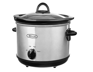 lot 340 image: Bella 5-Qt. Stainless Steel Electric Slow Cooker