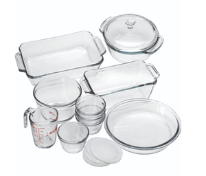 lot 341 image: Anchor Hocking 15-Piece Oven Basics Bakeware Set