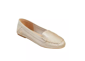 lot 373 image: Jack Rogers Millie Moccasin Tumbled Leather Flats, Womens Size 6