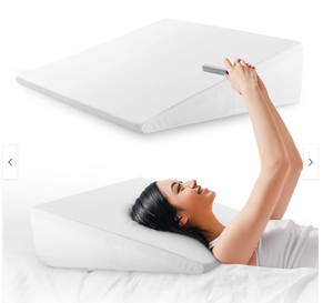 lot 378 image: Cheer Collection Ultra Supportive Memory Foam Bed Wedge Pillow - White