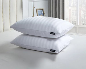 lot 435 image: Beautyrest Softy-Around White Goose Feather & Down 500 Thread Count 2-Pack Pillow, Jumbo