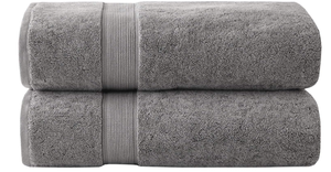 lot 438 image: Madison Park 800GSM Bath Sheet Towel Oversized 34 x 68 2 Pack Hotel Spa Quality for Bathroom, Grey