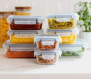 lot 442 image: Sedona Kitchen 16-Piece Glass Food Storage Container Set
