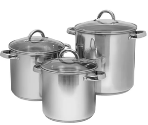 lot 8 image: 3PCS Sedona Kitchen Stainless Steel Stockpot Set