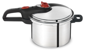 lot 205 image: T-fal P2614634 Secure Aluminum Initiatives 12-PSI Pressure Cooker Cookware, 6-Quart