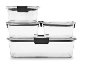 lot 243 image: 10PCS Rubbermaid Brilliance Leak Proof Food Storage Containers with Airtight Microwave & Freezer Safe