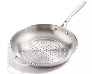 lot 249 image: LOT OF 2 Martha Stewart Perforated Frying Pan 11.8 Inches