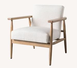 lot 49 image: Cushioned Metal & Wood Accent Arm Chair - Hearth & Hand with Magnolia