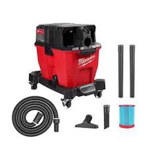 Milwaukee M18 FUEL 9 Gal. Cordless DUAL-BATTERY Wet/Dry Shop Vacuum with Filter, Hose, and Accessories   Customer Returns See Pictures