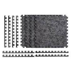 lot 57 image: Lot of Norsk Gray Camo 25 in. x 25 in. x 0.55 in. Dual Sided Impact Foam Gym Tile (17.35 sq. ft.)  Customer Returns See Pictures