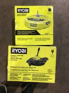 lot 58 image: Lot of Assorted Ryobi Surface Cleaner Attachments Various Models and Conditions   Customer Returns See Pictures