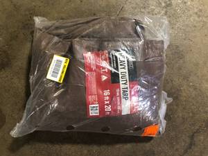 lot 16 image: Everbilt 16 ft. x 20 ft. Brown and Silver Heavy Duty Tarp    Customer Returns See Pictures