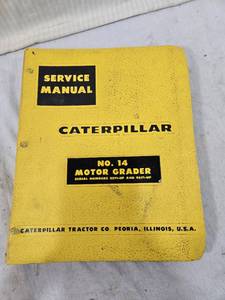 lot 97 image: Caterpillar No. 14 Motor Grader Service Manual serial numbers 35F1-up and 96F1-up