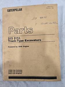 lot 109 image: Caterpillar Parts Manual for 315 315L Track-Type Excavators