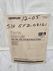 lot 114 image: Caterpillar 216, 226, 232, 242 Skid Steer Loader Parts Manual