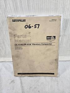 lot 116 image: Caterpillar CS-433E, CP-433E Vibratory Compactor Parts Manual