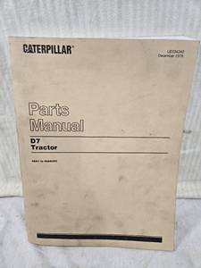 lot 122 image: Caterpillar D7 Tractor Parts Manual covering models 48A1 to 48A6392