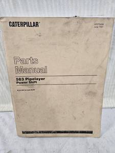 lot 124 image: Caterpillar 583 Pipelayer Power Shift Parts Manual