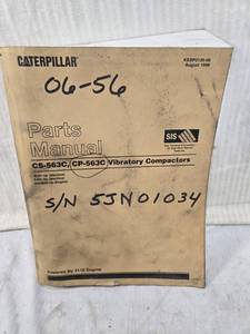 lot 126 image: Caterpillar Parts Manual for CS-563C, CP-563C Vibratory Compactors