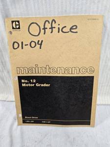 lot 132 image: Caterpillar No. 12 Motor Grader Maintenance Manual
