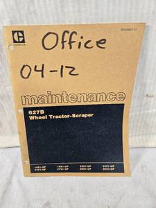 lot 133 image: Caterpillar 627B Wheel Tractor-Scraper Maintenance Manual