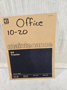 lot 137 image: Caterpillar D5 Tractor Maintenance Manual