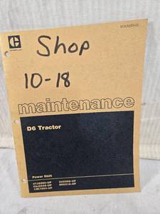 lot 139 image: Caterpillar D6 Tractor Maintenance Manual
