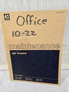 lot 140 image: D6 Tractor Maintenance Manual