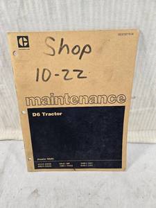 lot 143 image: Caterpillar D6 Tractor Maintenance Manual