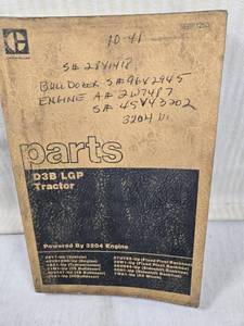 lot 150 image: Caterpillar D3B LGP Tractor Parts Manual