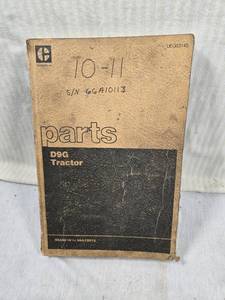 lot 151 image: Caterpillar D9G Tractor Parts Manual covering serial numbers 66A10113 to 66A12015