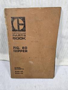 lot 167 image: Caterpillar Parts Book No. 8D Ripper covering serial numbers 92M1-UP and 93M1-UP