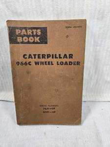 lot 182 image: Caterpillar 966C Wheel Loader Parts Book includes serial numbers 76J1-UP and 30K1-UP