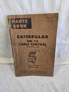 lot 195 image: Caterpillar No. 25 Cable Control Parts Book specifically for rear double drum models with serial numbers 9D501 and up