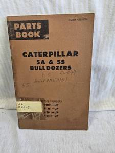 lot 204 image: Caterpillar 5A & 5S Bulldozers Parts Book for models with serial numbers 90H1-UP, 91H1-UP, 92H1-UP, and 93H1-UP