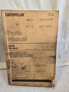 lot 206 image: Caterpillar 627B Scraper Parts Manual