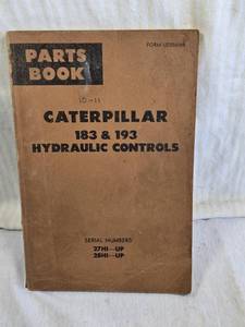 lot 212 image: Caterpillar 183 & 193 Hydraulic Controls Parts Book