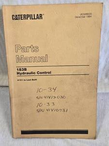 lot 213 image: Caterpillar 183B Hydraulic Control Parts Manual
