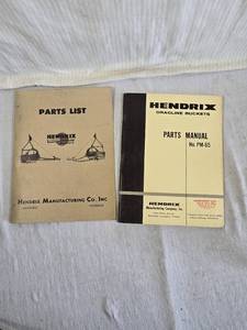 lot 238 image: Hendrix Dragline Buckets Parts Manual No. PM-65 and Parts List