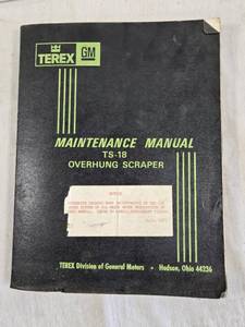lot 250 image: Terex GM TS-18 Overhung Scraper Maintenance Manual