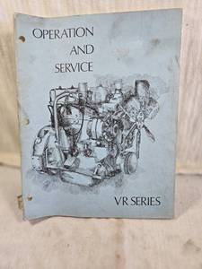 lot 261 image: Waukesha VR Series Gas and Diesel Engines Operation and Service Manual for various models such as VRD155, VRG155, VRG232, and others